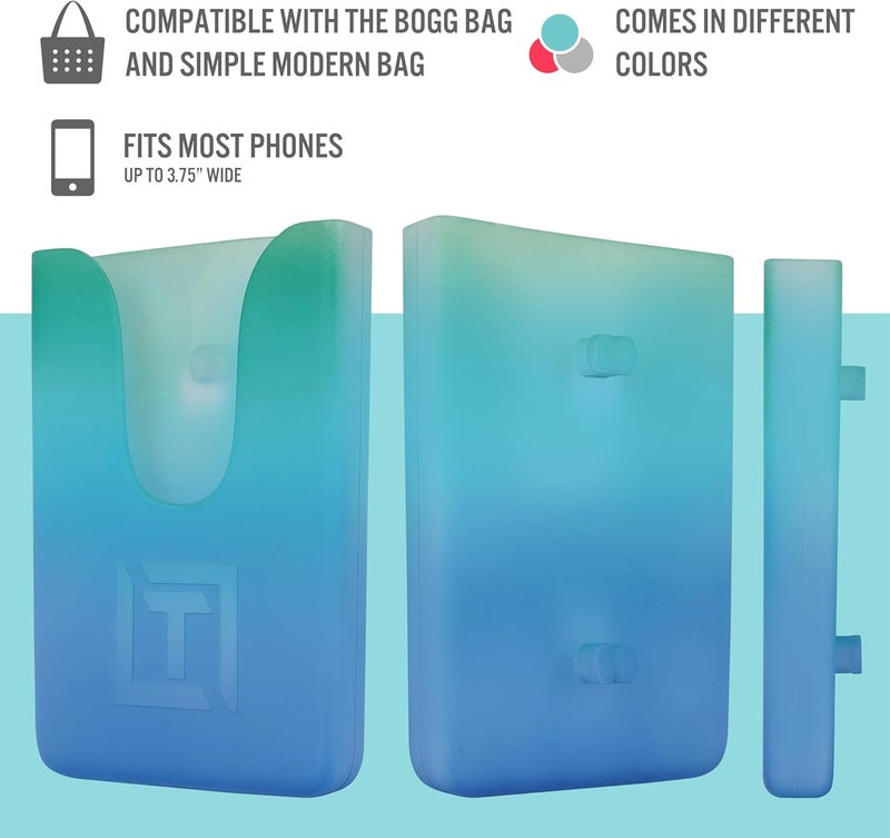 Tributary Brands - Blue Ombré Phone Holder for Bogg Bag and Simple Modern Bag - Made of Silicone and Fits All Phone Sizes - Image 3